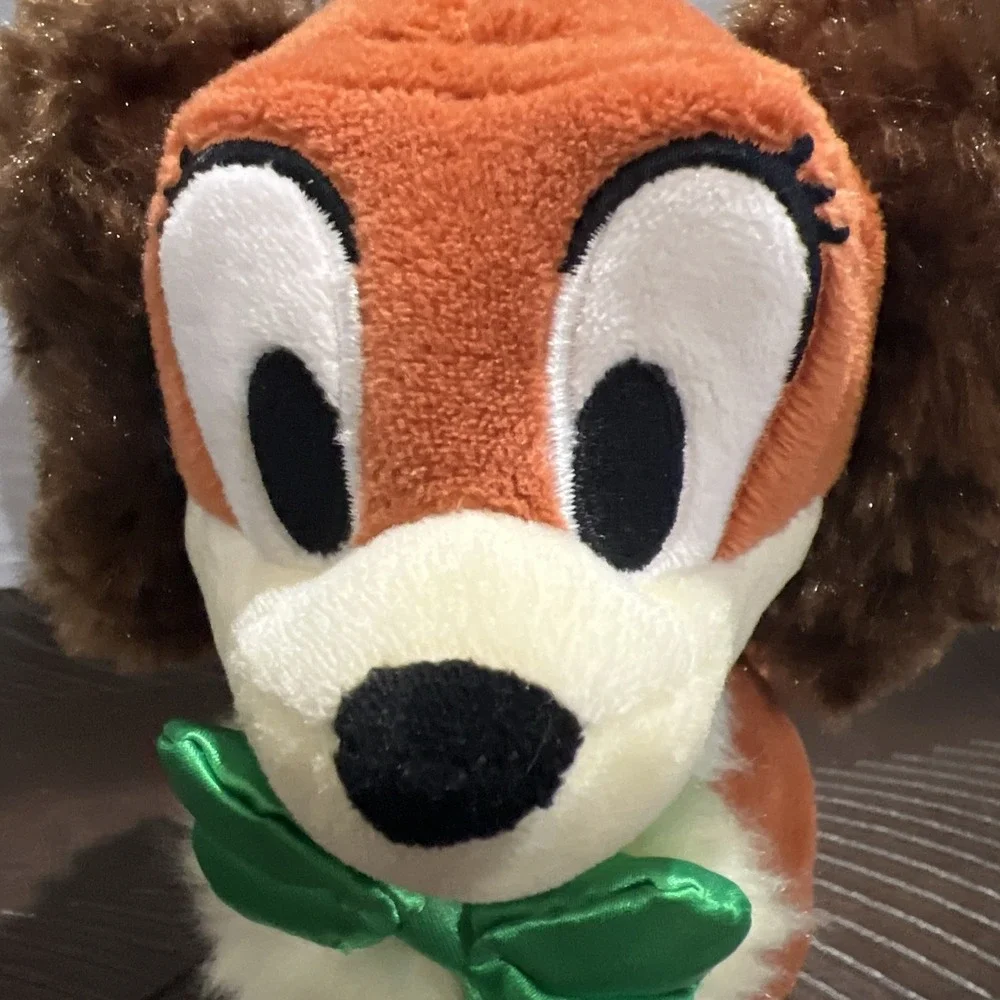 FIFI Puppy Cocker Spaniel Dog Plush‎ Green Bow 6